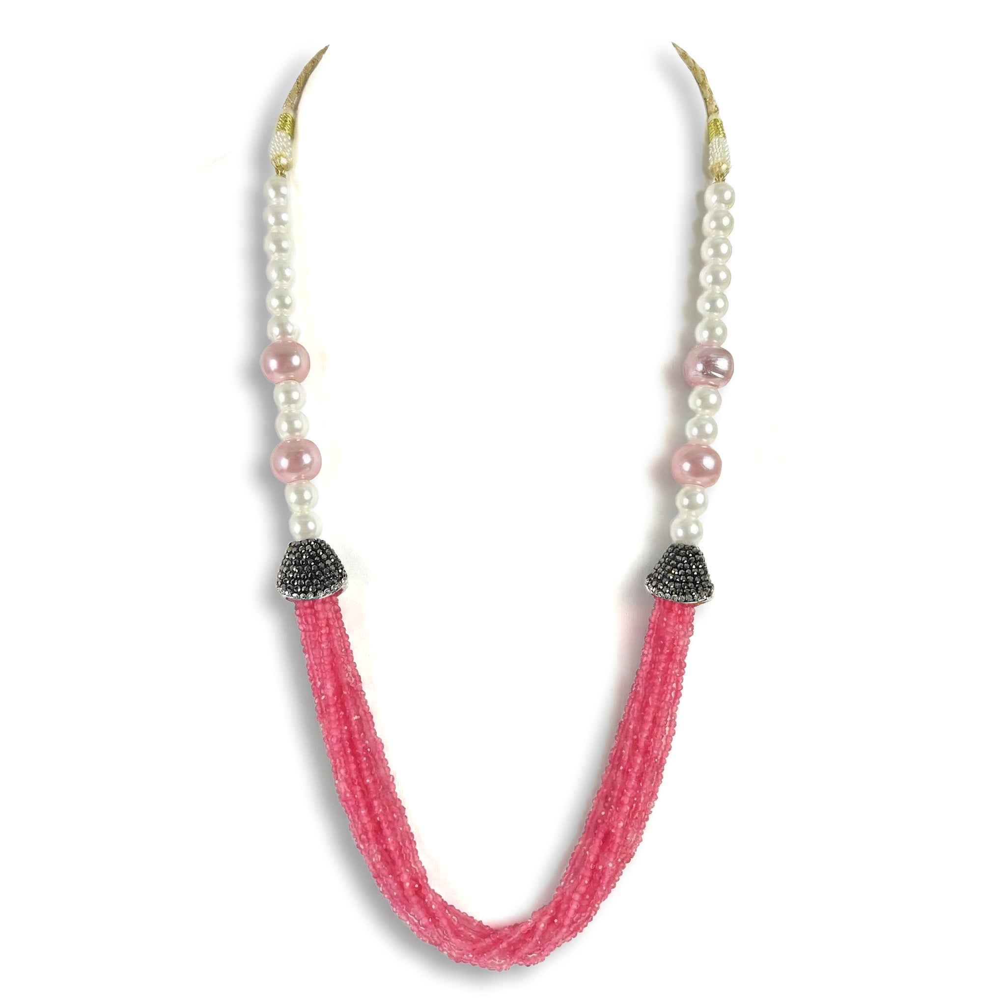 Sanakadi Pearl Route Necklace - Premium Designer jewelry for Women and Girls, Seed Beads & Crystal tassel SL-2019 Main image