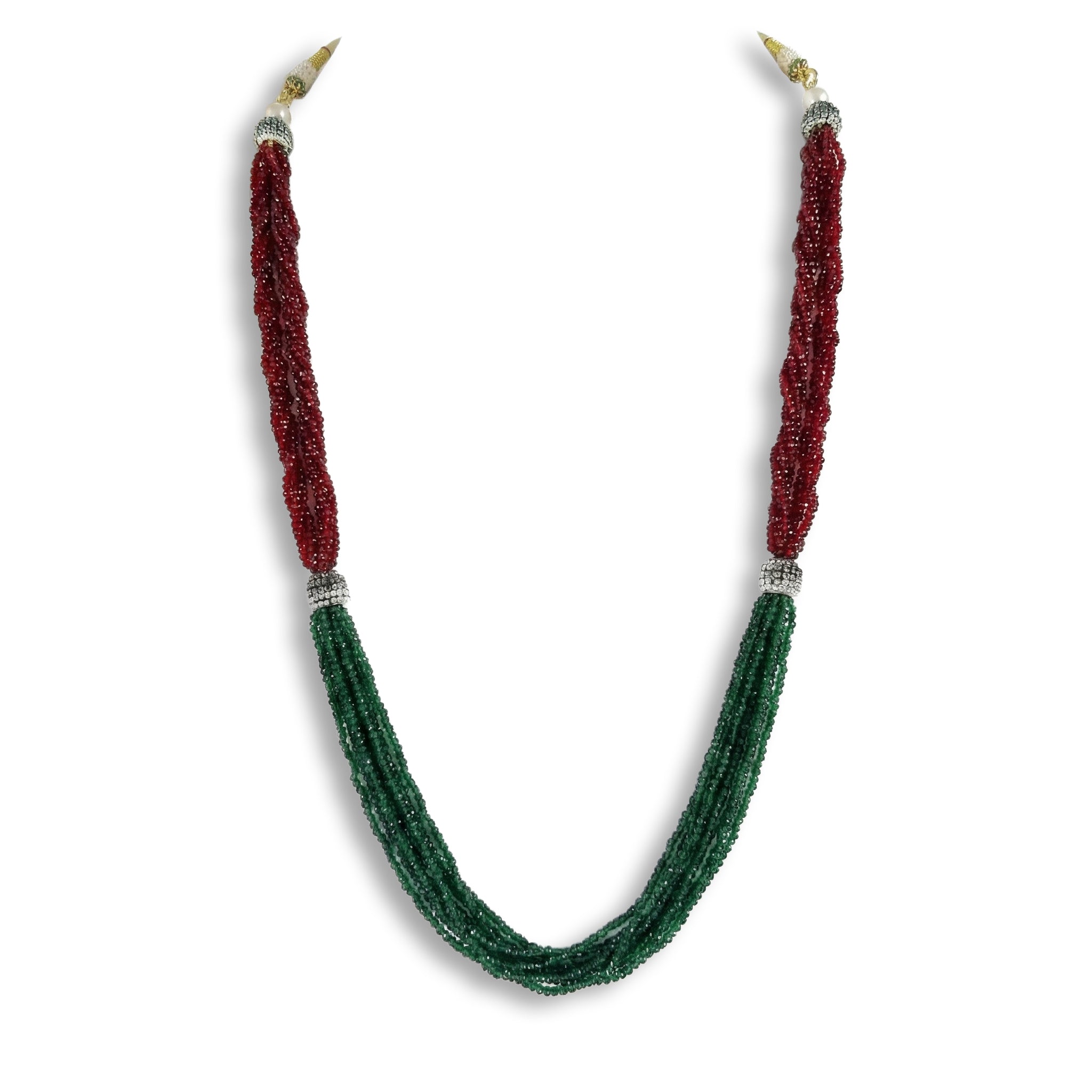 Sanakadi Cascade Long Necklace - Premium Designer Jewelry for Women and Girls, Ethnic fashion styling for Lehenga, Sari and Party outfits, Gift for Her