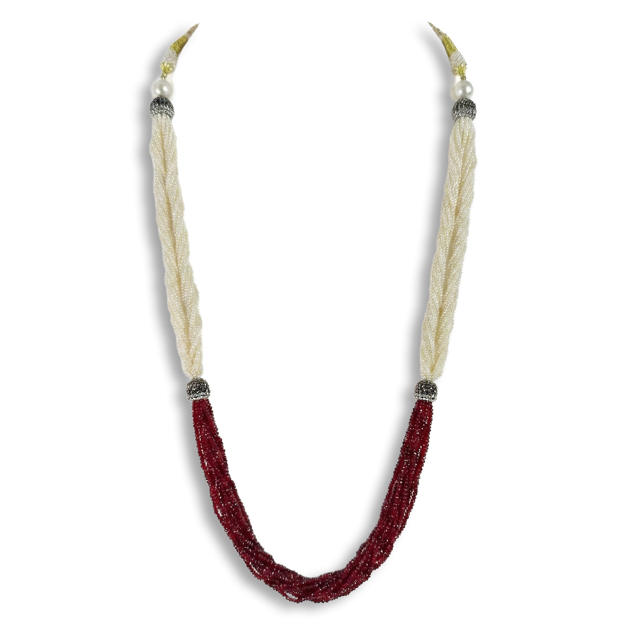 Sanakadi Cascade Long Necklace - Premium Designer Jewelry for Women and Girls, Ethnic fashion styling for Lehenga, Sari and Party outfits, Gift for Her Main image