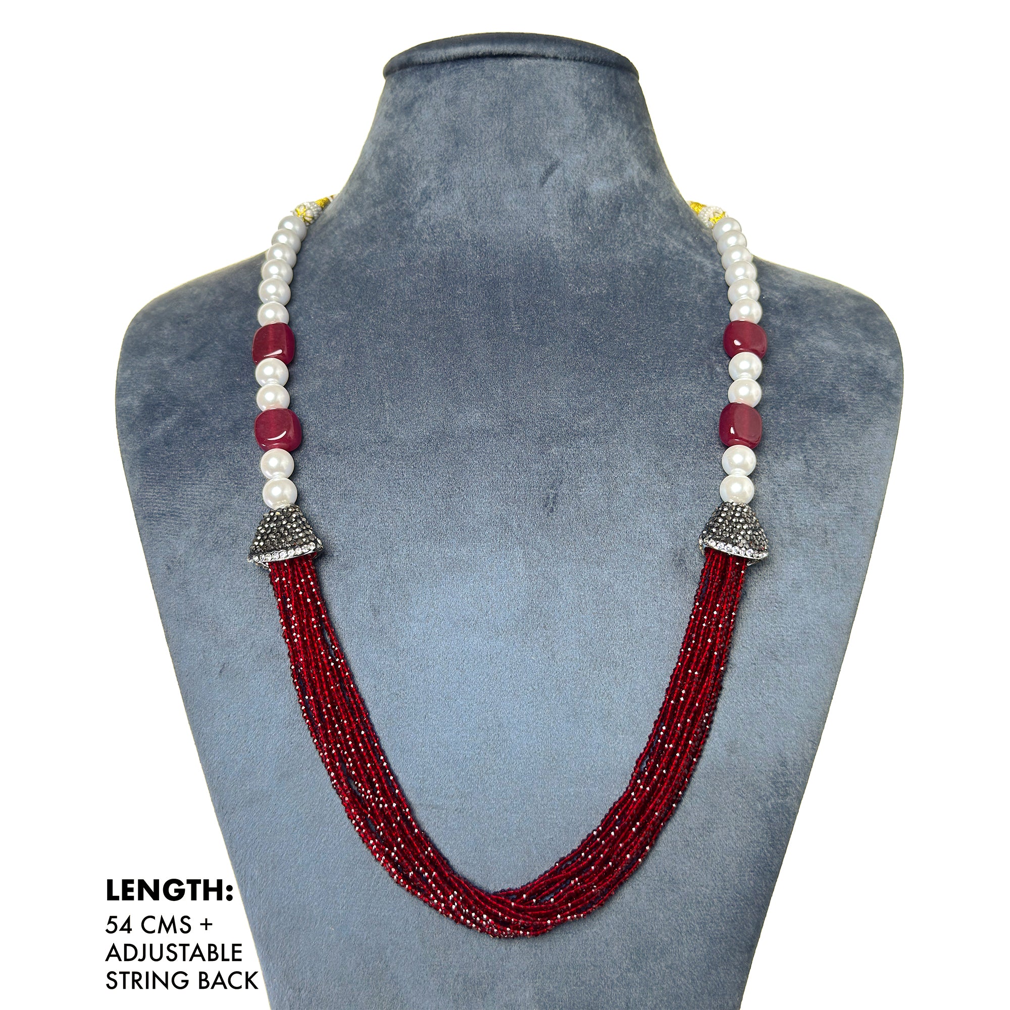 Sanakadi Pearl Route Necklace - Premium Designer jewelry for Women and Girls, Seed Beads & Crystal tassel SL-2039 Secondary image