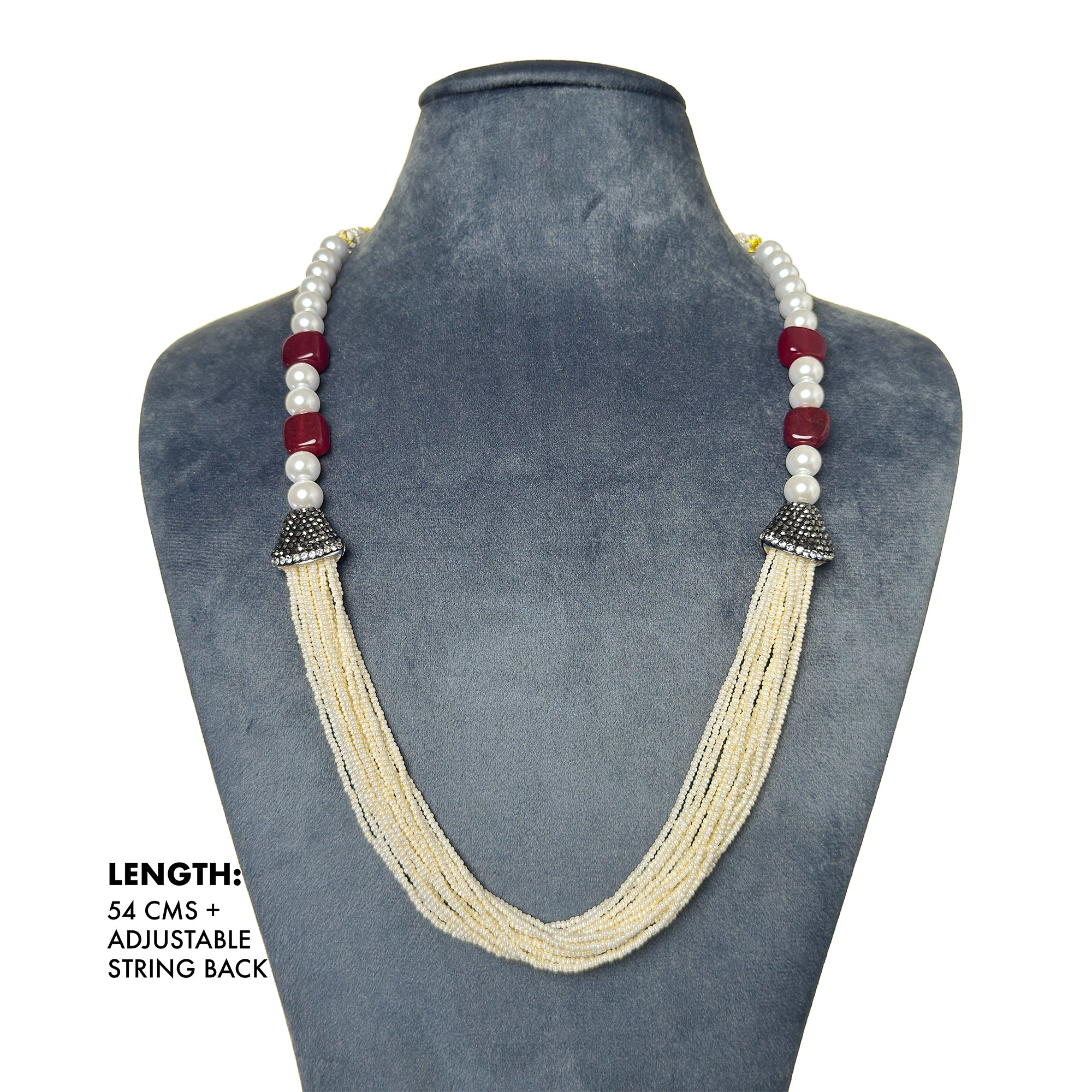 Sanakadi Pearl Route Necklace - Premium Designer jewelry for Women and Girls, Seed Beads & Crystal tassel SL-2040 Secondary image