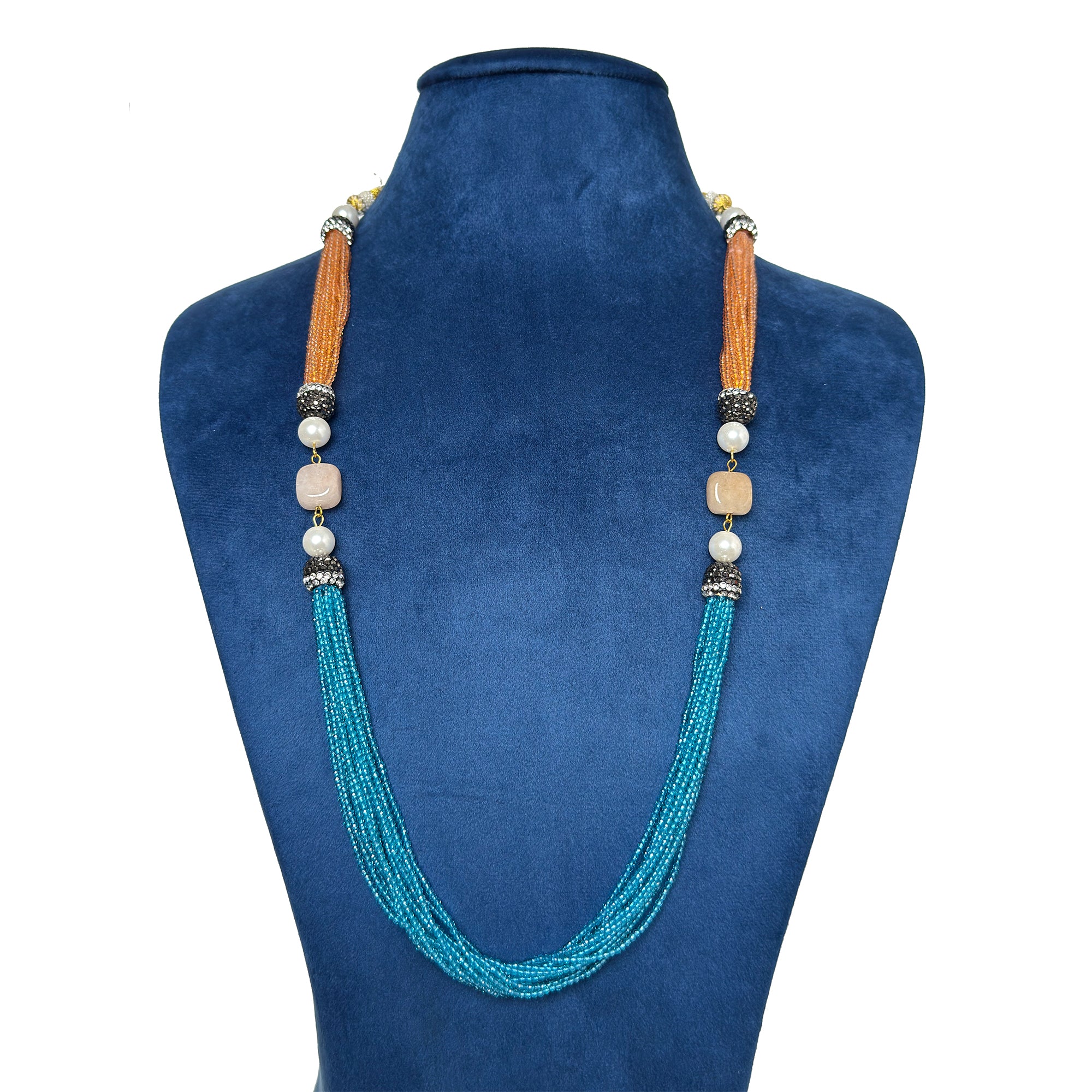 Sanakadi Celebration Long Necklace - Premium Designer jewelry for Women and Girls, Seed Beads & Crystal tassel SL-2007 Secondary image