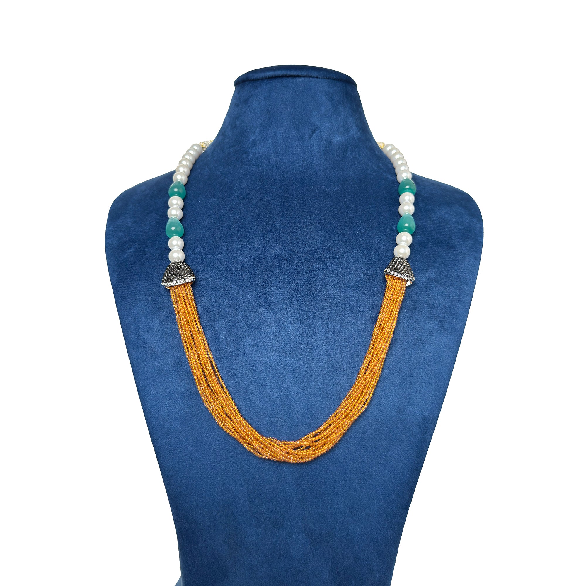 Sanakadi Pearl Route Necklace - Premium Designer jewelry for Women and Girls, Seed Beads & Crystal tassel SL-2017 Secondary image