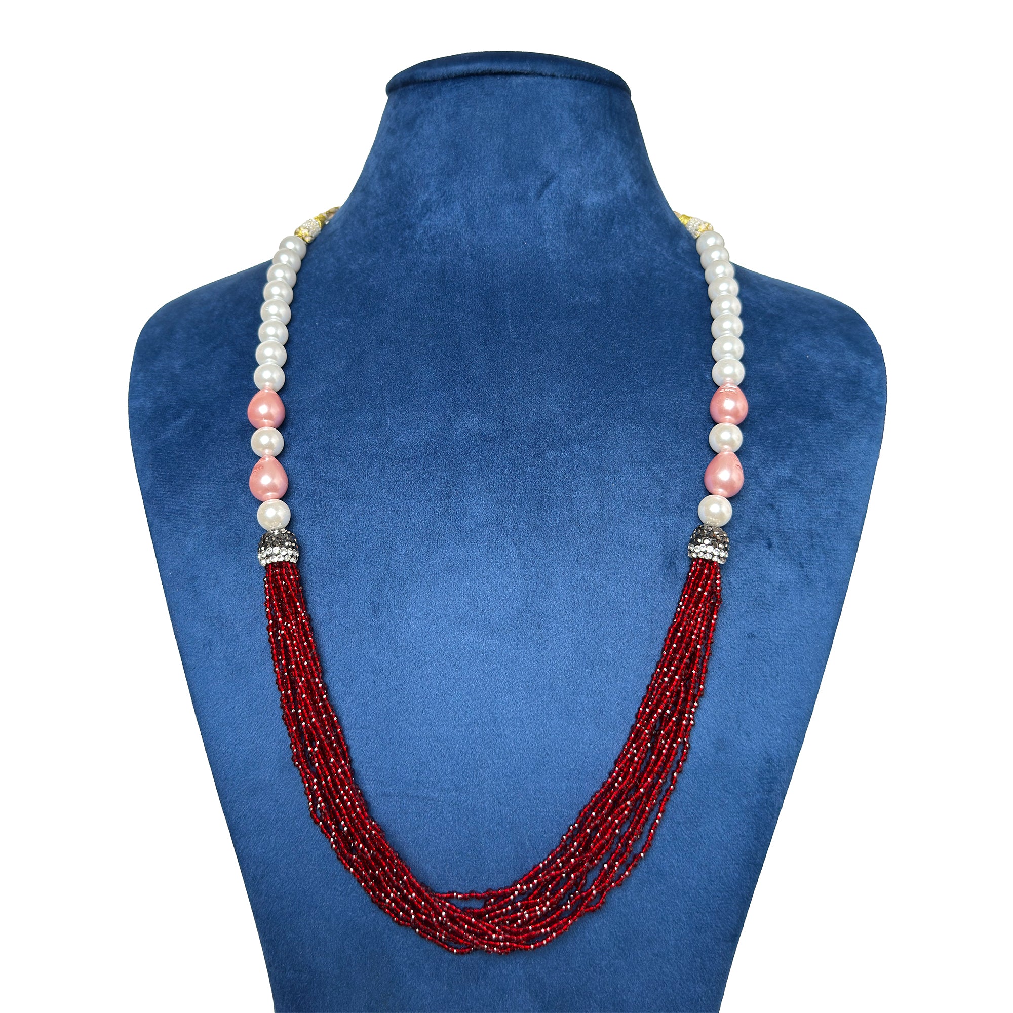 Sanakadi Pearl Route Necklace - Premium Designer jewelry for Women and Girls, Seed Beads & Crystal tassel SL-2024 Secondary image