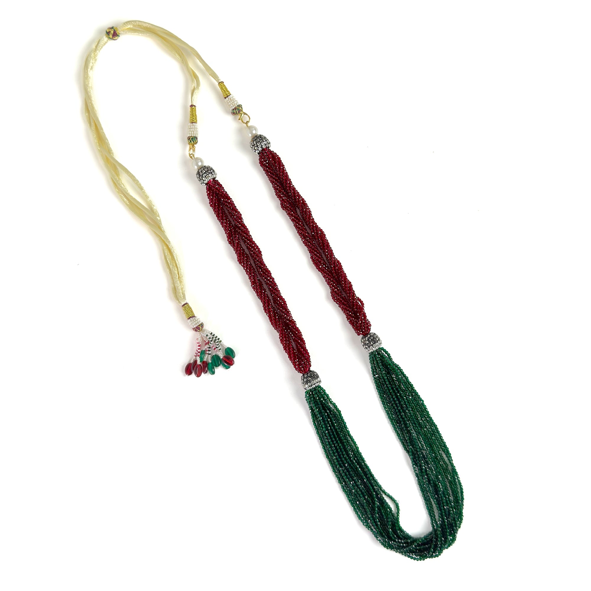 Sanakadi Cascade Long Necklace - Premium Designer Jewelry for Women and Girls, Ethnic fashion styling for Lehenga, Sari and Party outfits, Gift for Her