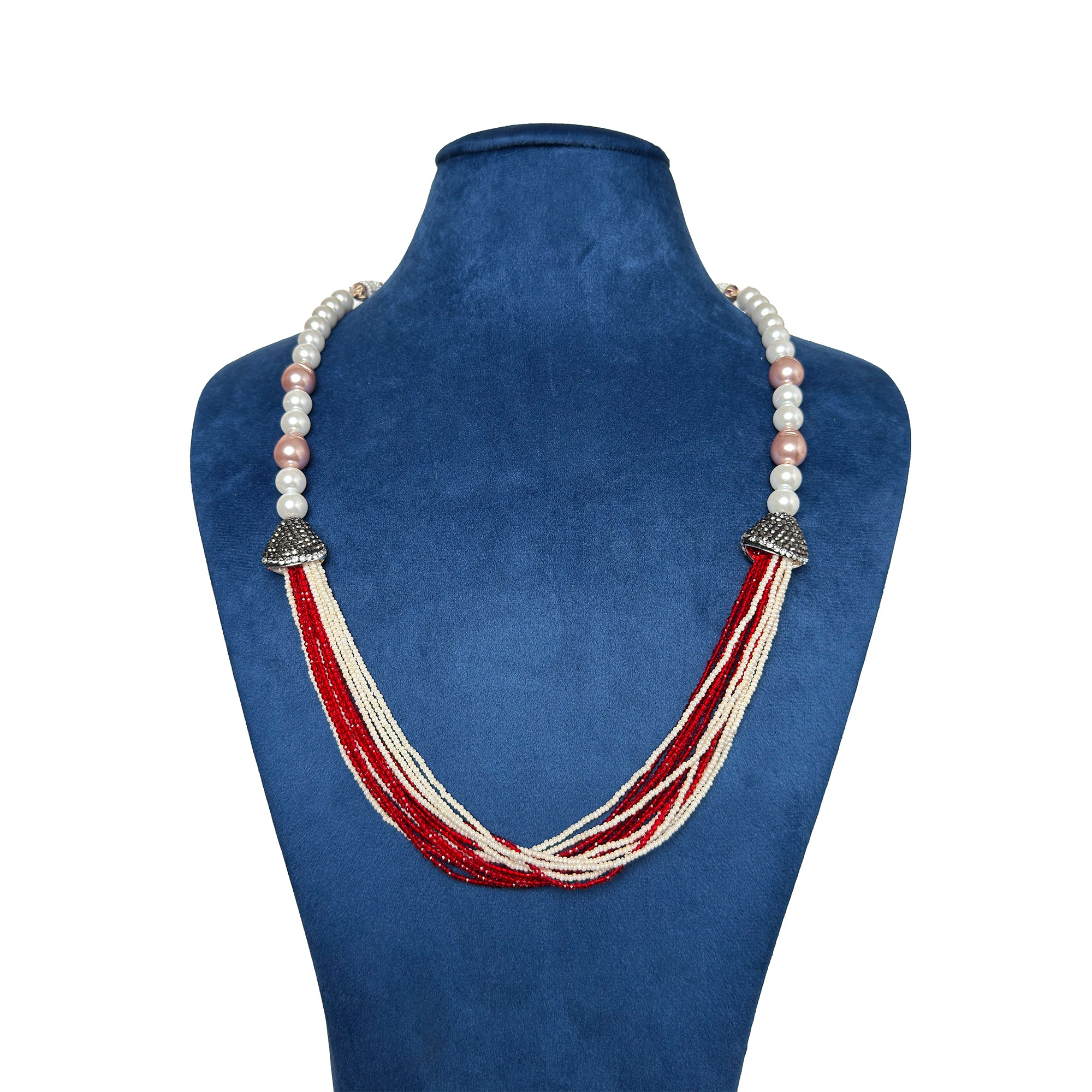 Sanakadi Pearl Route Necklace - Premium Designer jewelry for Women and Girls, Seed Beads & Crystal tassel SL-2030 Secondary image