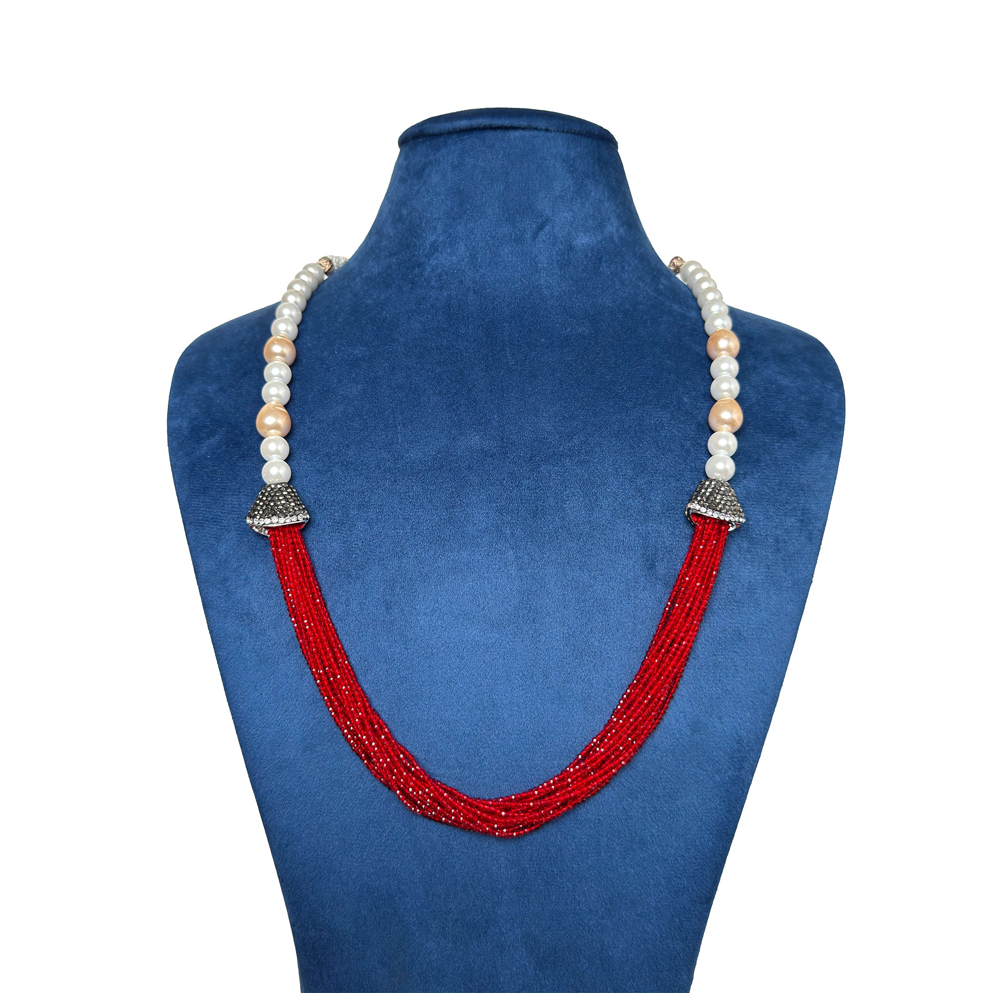 Sanakadi Pearl Route Necklace - Premium Designer jewelry for Women and Girls, Seed Beads & Crystal tassel SL-2032 Secondary image